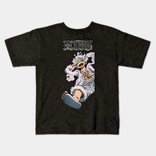 luffy gear 5 son god nika one piece anime Kids T-Shirt